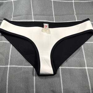 Ebuddy Neoprene Black and White Contrast Binding Bikini Bottom